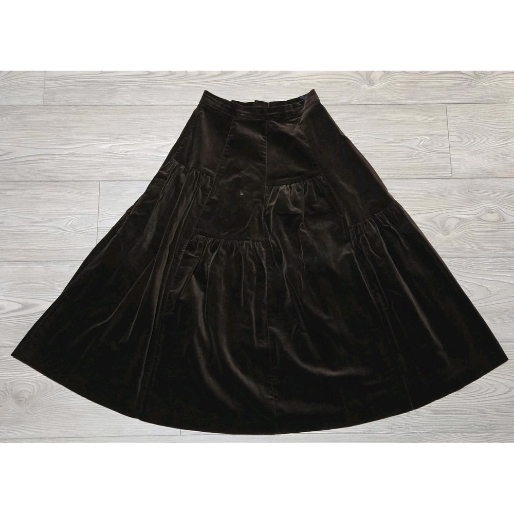 Vtg That's Me Junior Sportswear Skirt 100% Combed Cotton Brown 22" Waist Sz 7